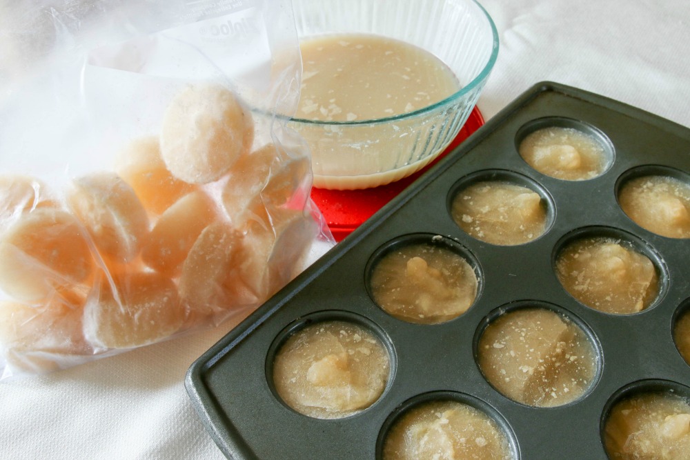 How to Prevent Spills in the Freezer - Freeze Broth in Muffin Tins