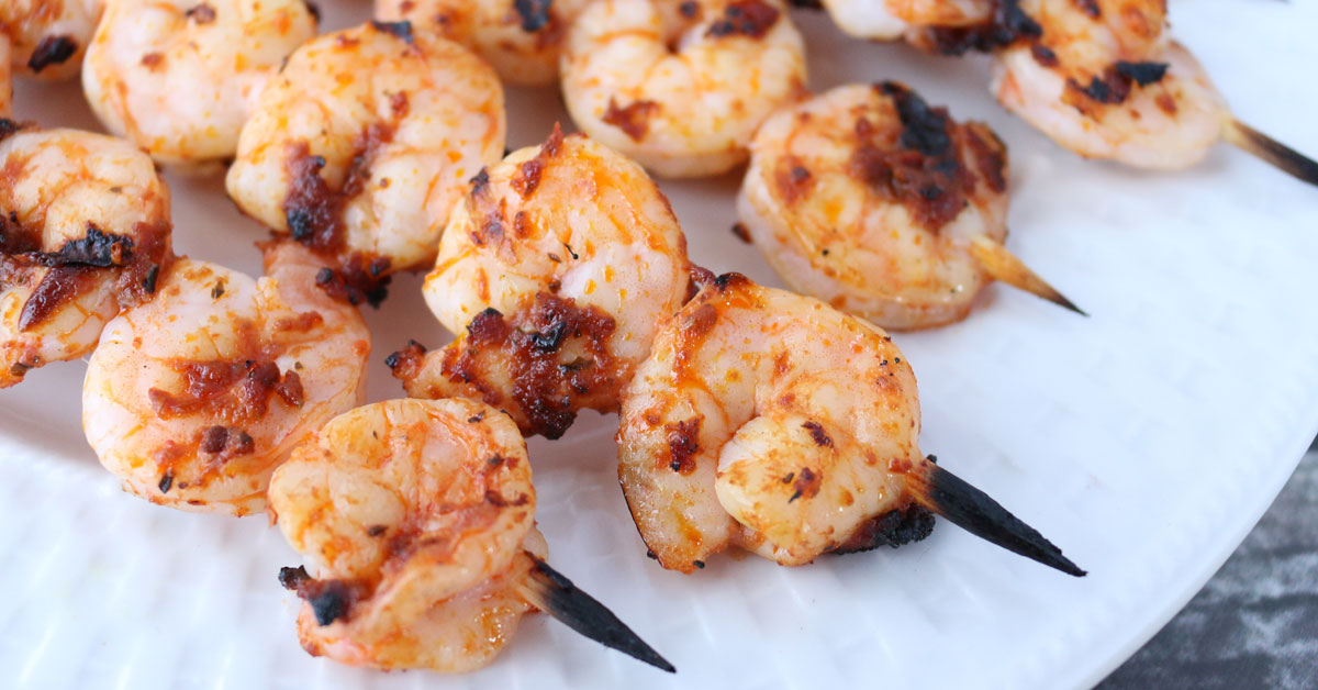SunDried Tomato Pesto Shrimp Skewers Dump and Go Dinner Once A Month Meals
