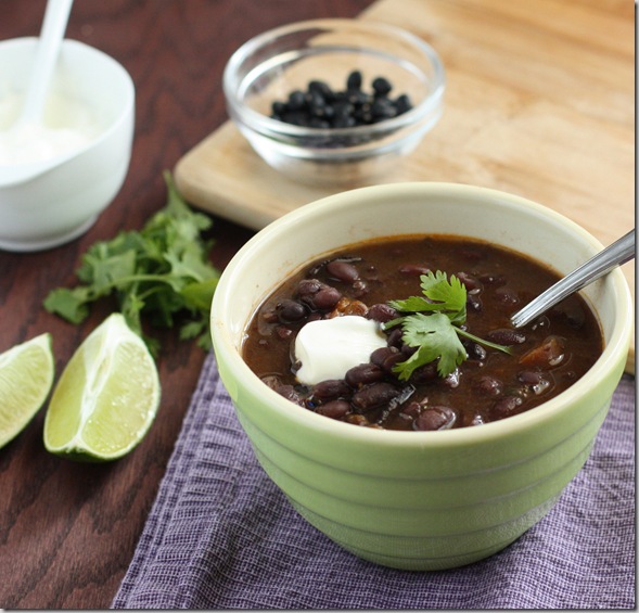 Blog Partner Recipe - Crockpot Chipotle Lime Black Bean Soup