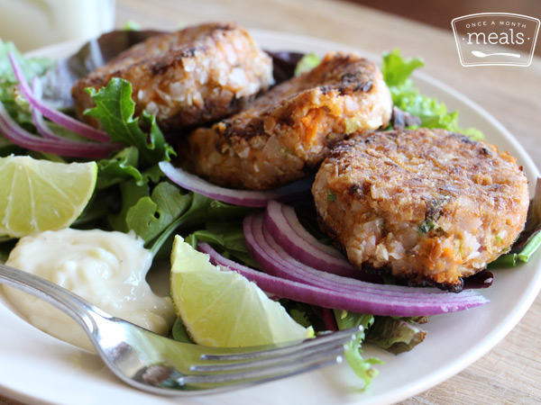 Coconut Crusted Tuna Cakes - Lunch Version | Once A Month Meals