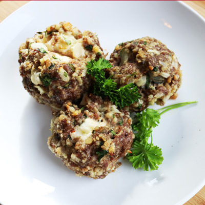 Baked Cheese-Filled Meatballs - Dump and Go Dinner | Once A Month Meals