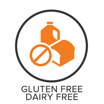 Gluten Free Dairy Free Menu Badge with Icon