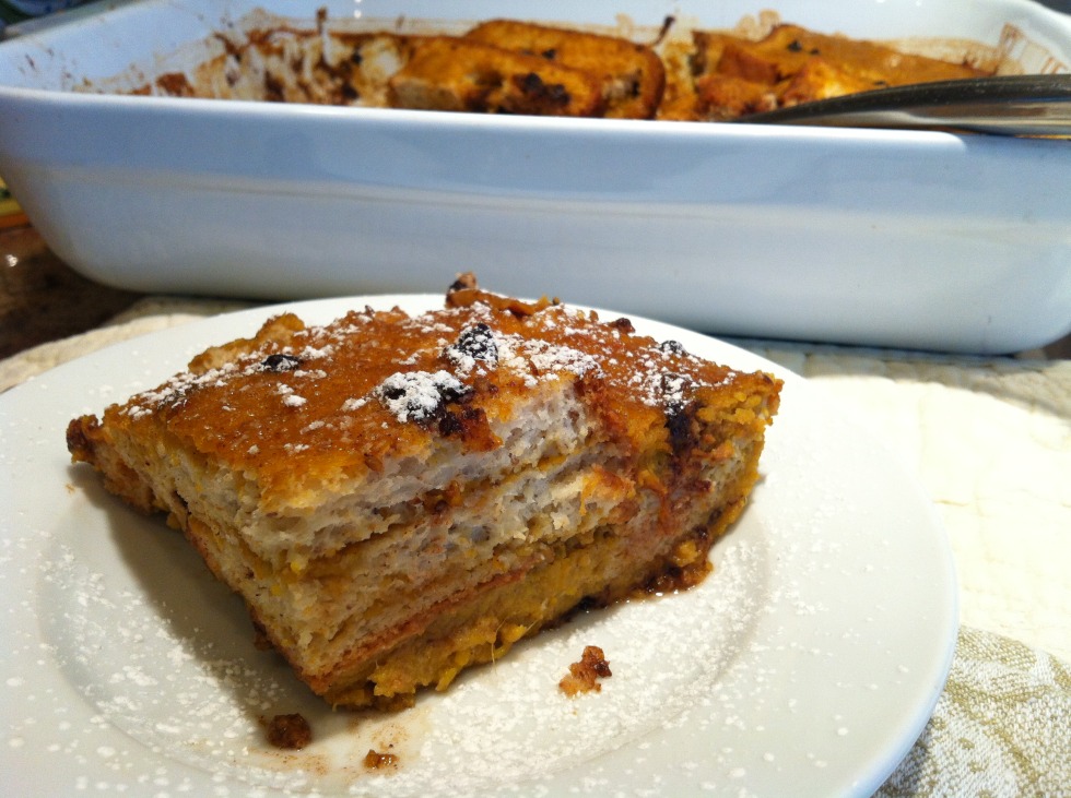 Gluten Free Dairy Free Baked Pumpkin French Toast