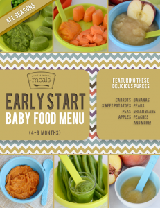 Early Start 4 – 6 Month Baby Food Menu