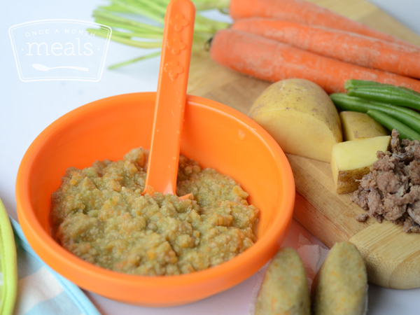 beef and vegetables puree baby food