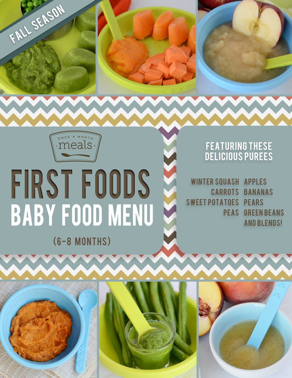 First Foods (6-9+ Month) Fall Baby Food Menu