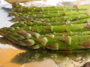 sliced diced asparagus