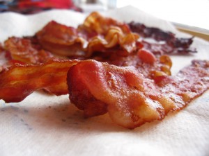 sliced diced bacon