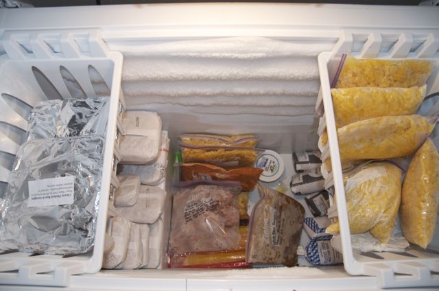 Deep freezer full of meals