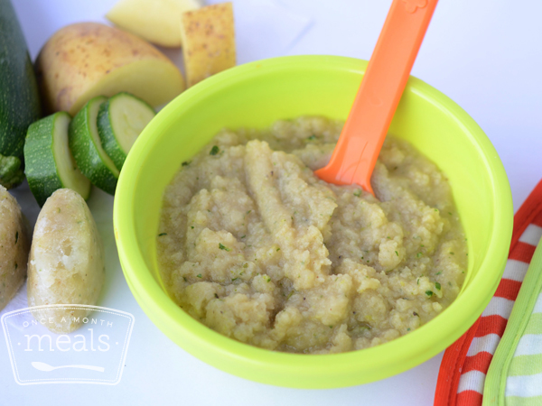 Zucchini Potato Puree Baby Food