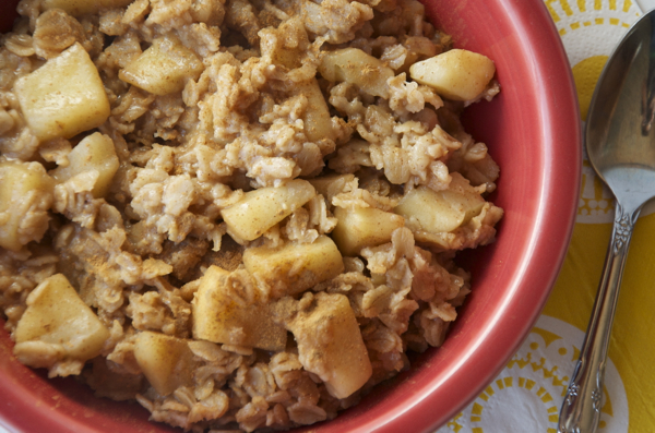 apple spice oatmeal with variation for baby