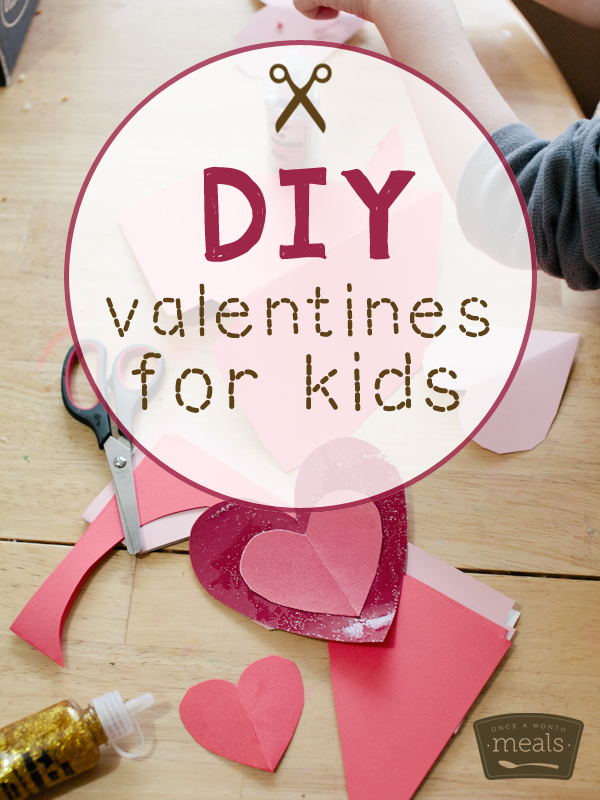 Diy Valentines For Kids And Homemade Playdough Recipe Once A Month Meals Diy Valentines For Kids And Homemade Playdough Recipe Once A Month Meals