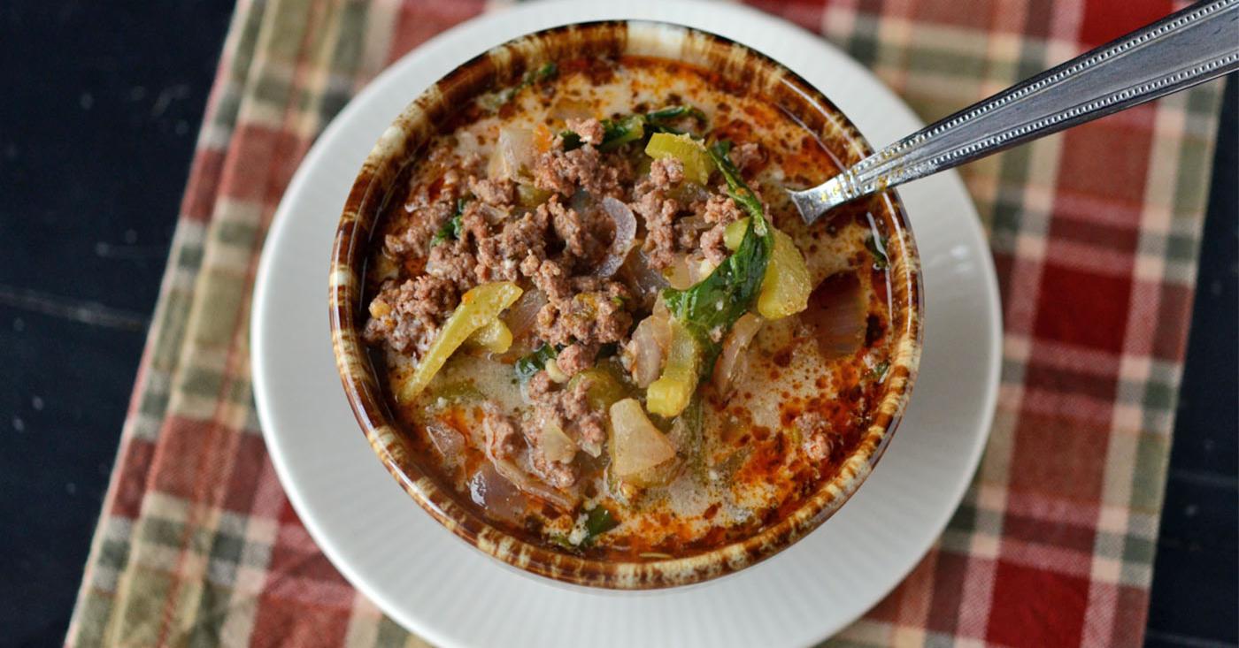 Instant Pot Sausage and Kale Soup-Dinner Version | Once A Month Meals