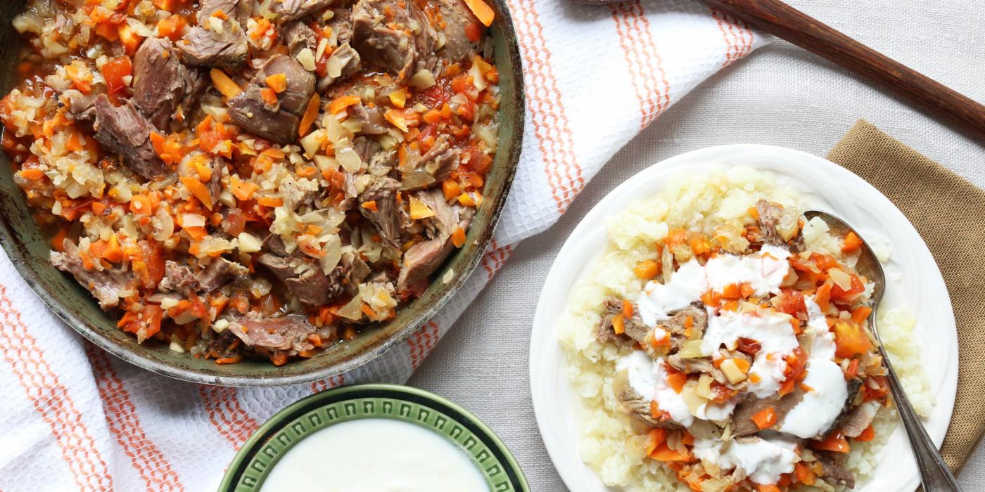 Lamb Stew with Lemon Garlic Yogurt Dinner Version Once A Month Meals