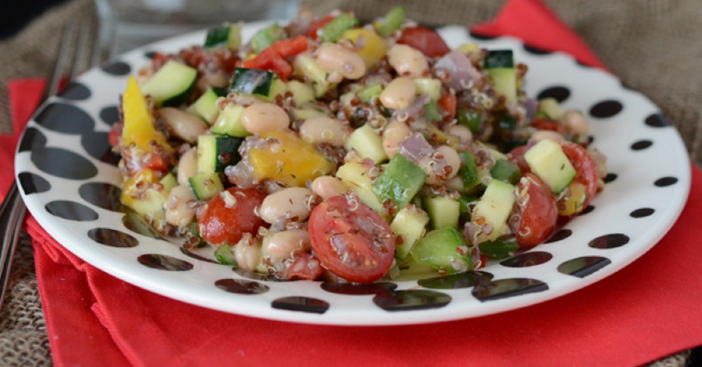 Quinoa Veggie Salad- Dinner Version | Once A Month Meals