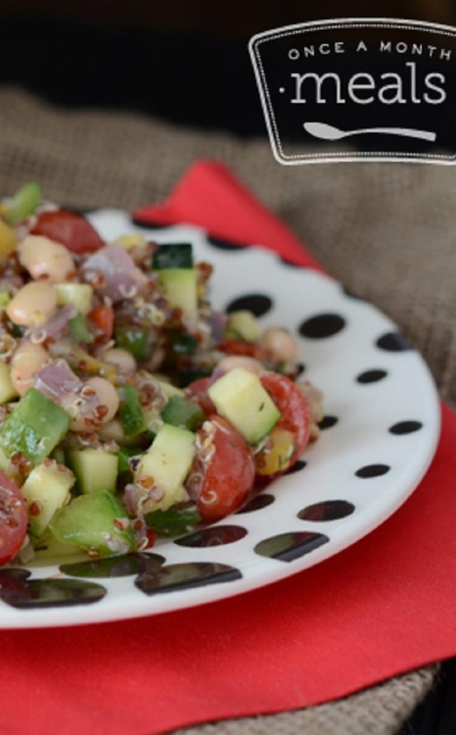 Quinoa Veggie Salad- Dinner Version | Once A Month Meals