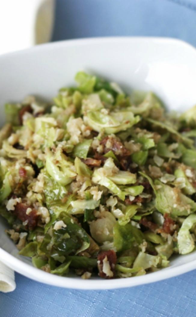 Paleo Bacon and Brussel Sprout Hash Dinner Easy Assembly Recipe Once A Month Meals