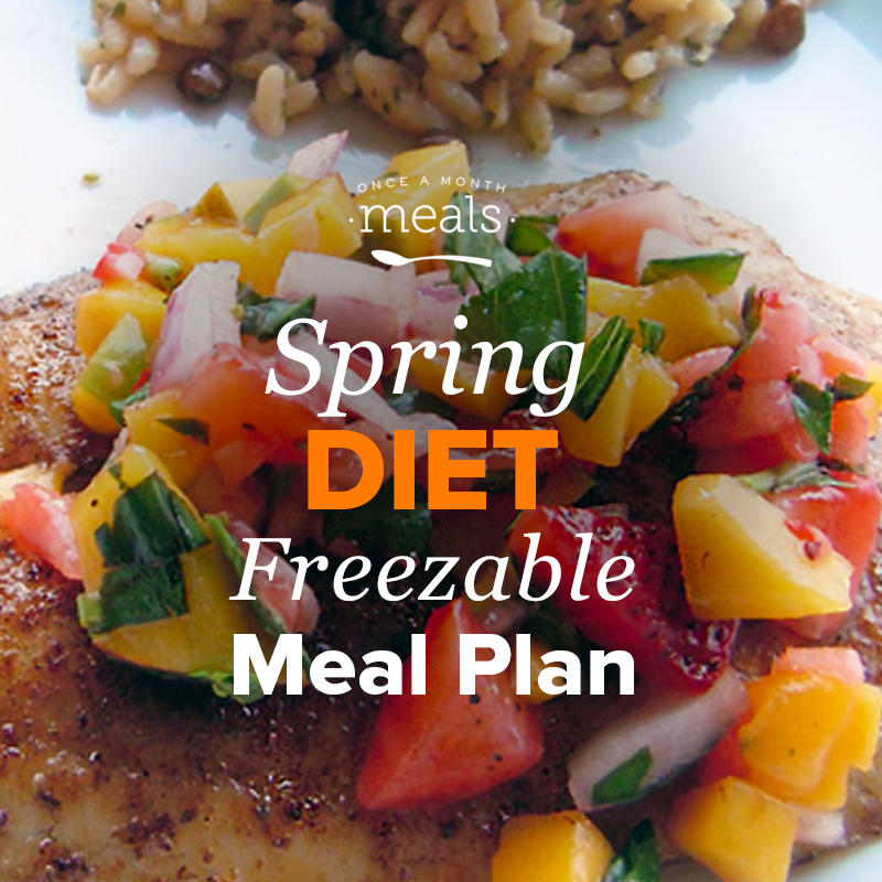 Spring Diet Dump and Go Mini Freezer Meal Plan Vol. 3 | Once A Month Meals