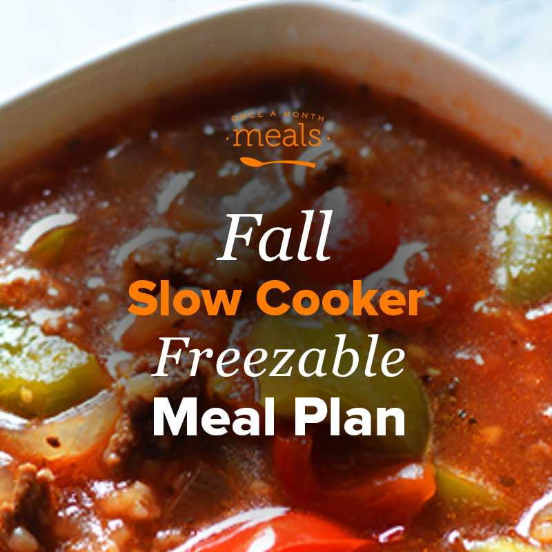 Fall Slow Cooker Dump and Go Mini Freezer Meal Plan Vol. 3 Once A
