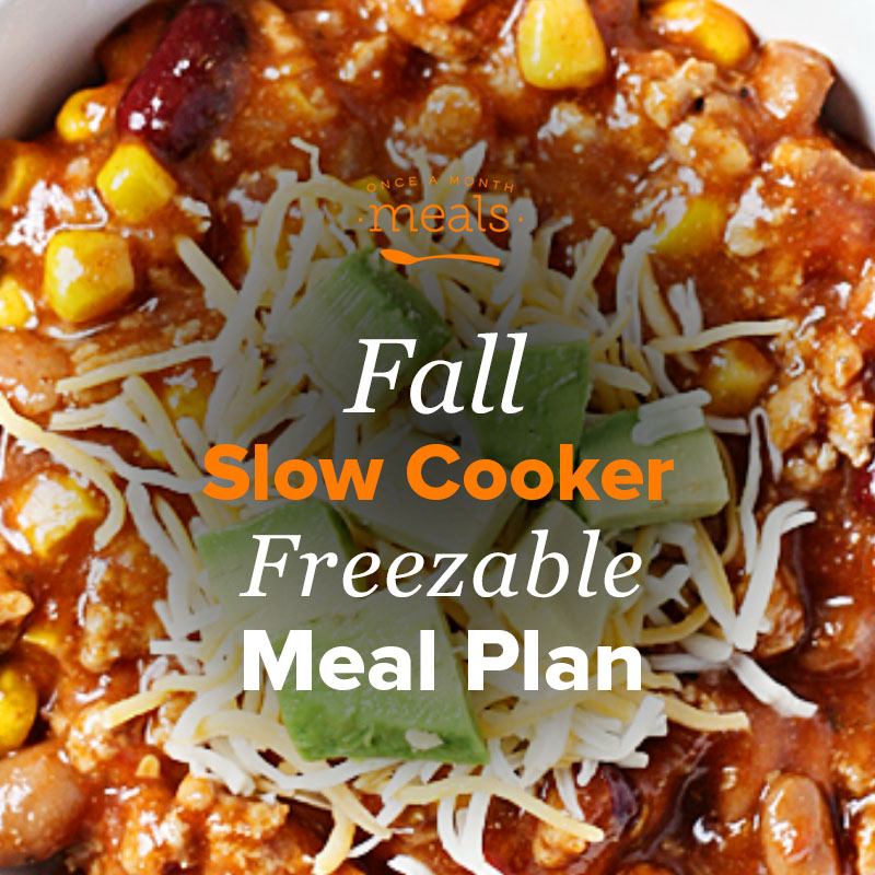 Fall Slow Cooker Dump and Go Mini Freezer Meal Plan Vol. 4 Once A