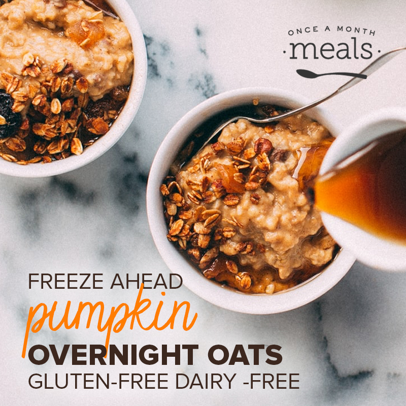 Gluten Free Dairy Free Pumpkin Overnight Oats