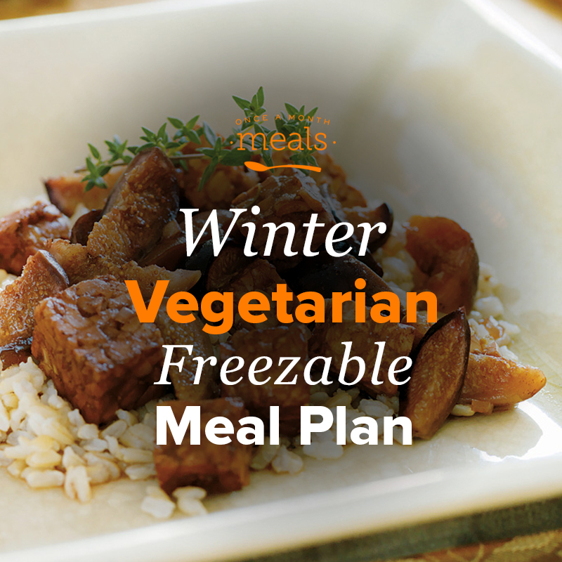 Winter Vegetarian Dump and Go Mini Freezer Meal Plan Vol. 4 Once A