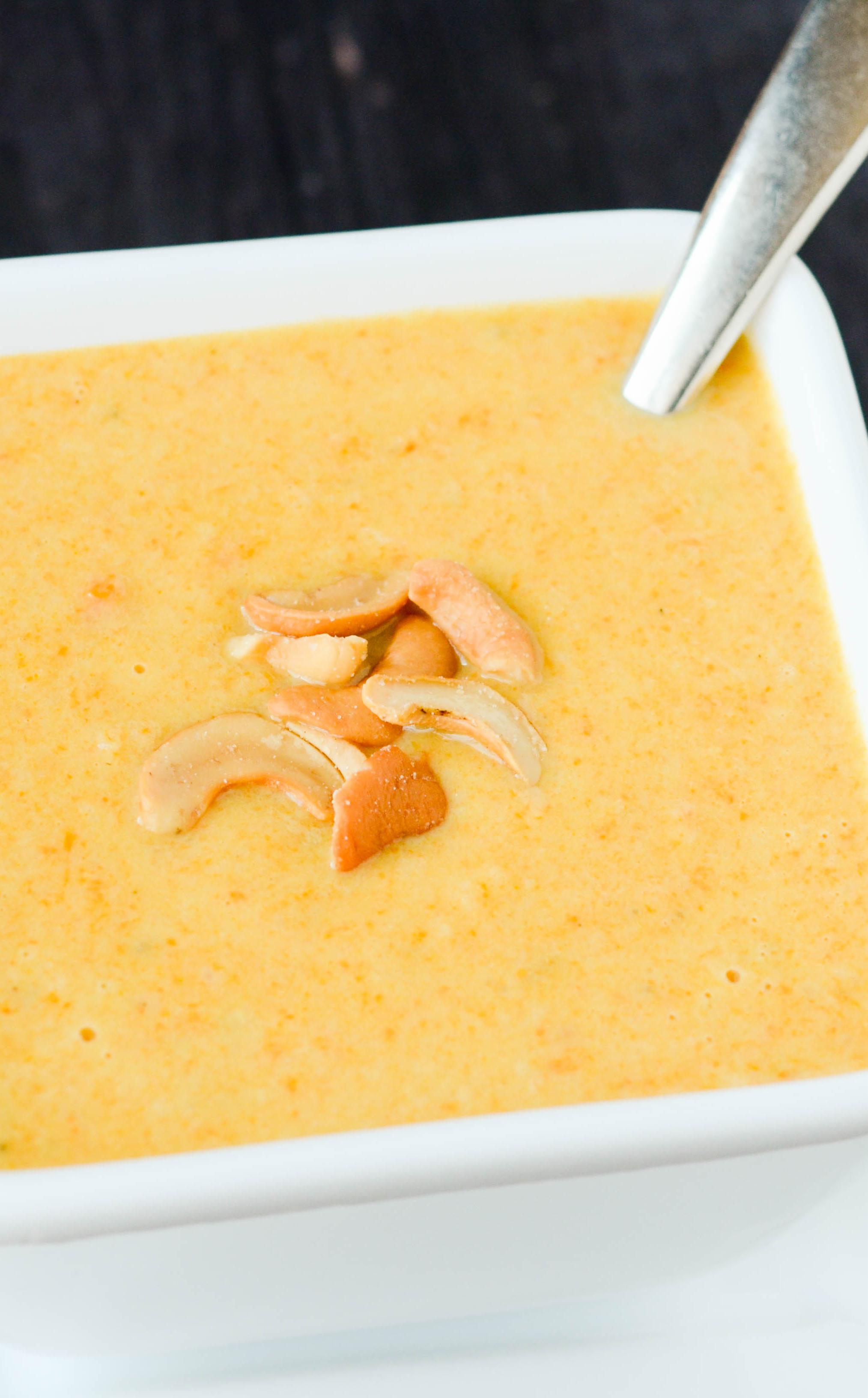 Instant Pot Curried Coconut Cauliflower Soup Ready to Eat Dinner