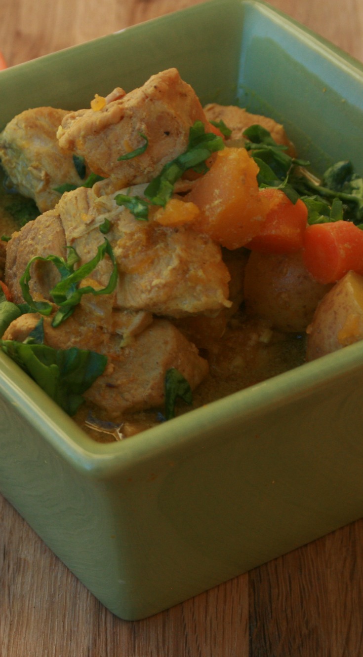Slow Cooker Curried Pork and Fall Vegetable Stew Dump and Go Dinner