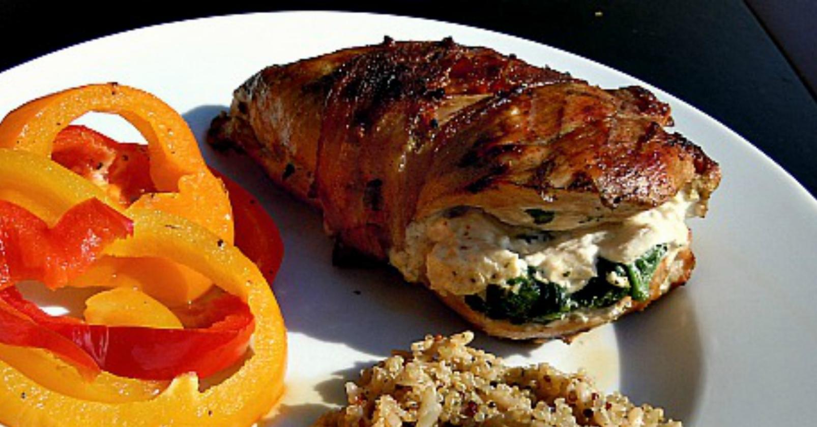 Instant Pot Spinach Stuffed Chicken - Lunch | Once A Month Meals