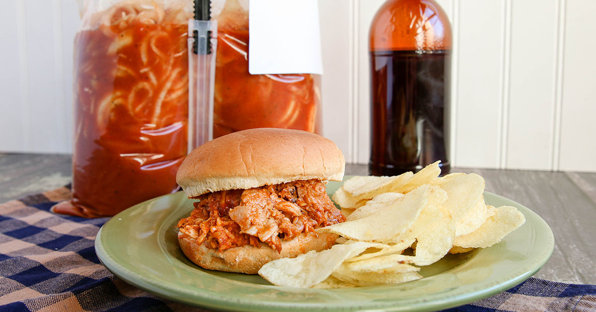 Slow Cooker Root Beer Pulled Pork - Lunch | Once A Month Meals