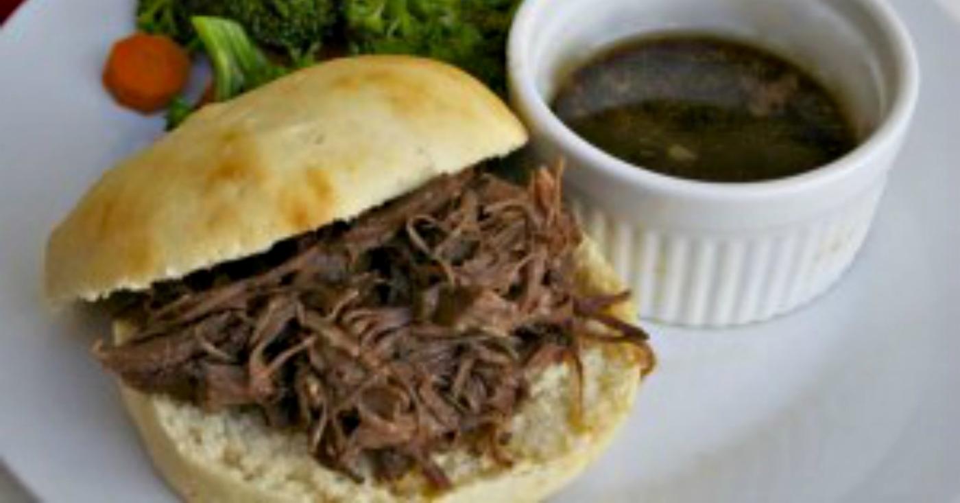 Slow Cooker French Dip - Traditional - Lunch