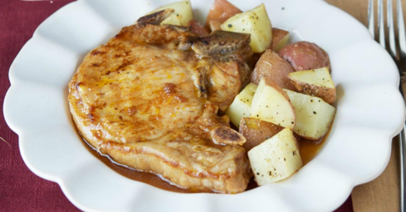 Gluten Free Dairy Free Drunken Pork Chops - Dump and Go Dinner | Once A Month Meals