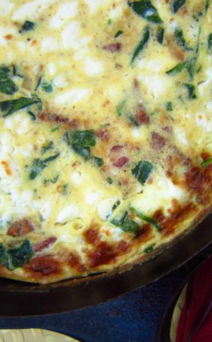 Spinach Bacon Feta Frittata Once A Month Meals