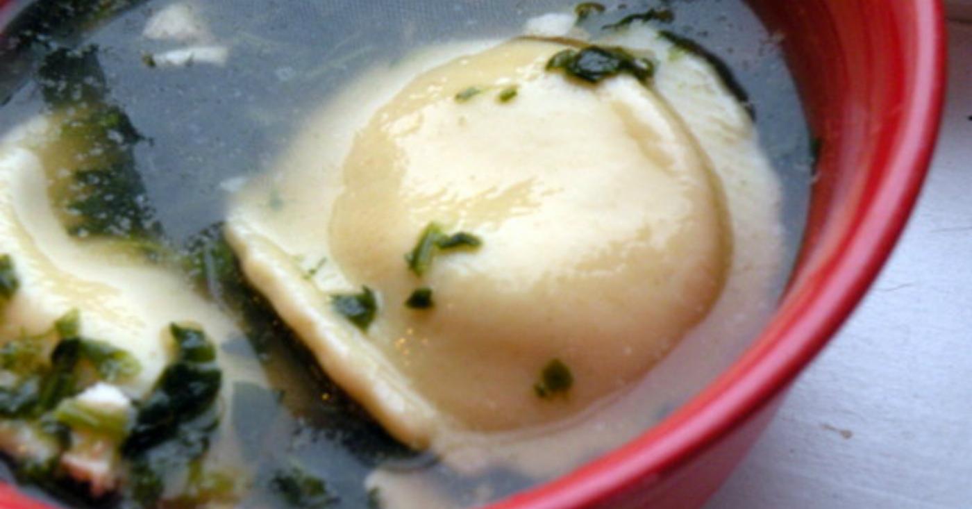 Spinach Ravioli Soup - Ready to Eat Dinner