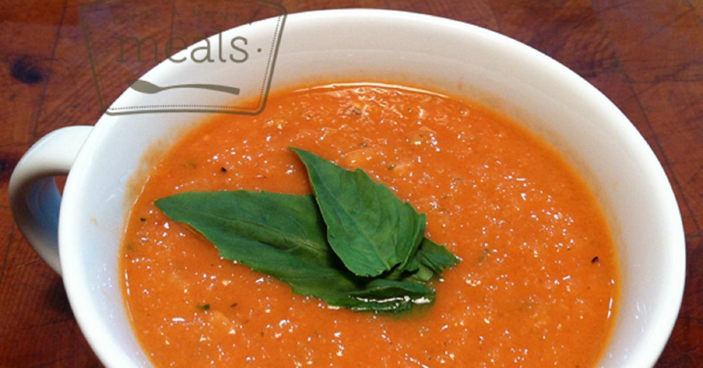 Basil Gazpacho - Lunch Version | Once A Month Meals
