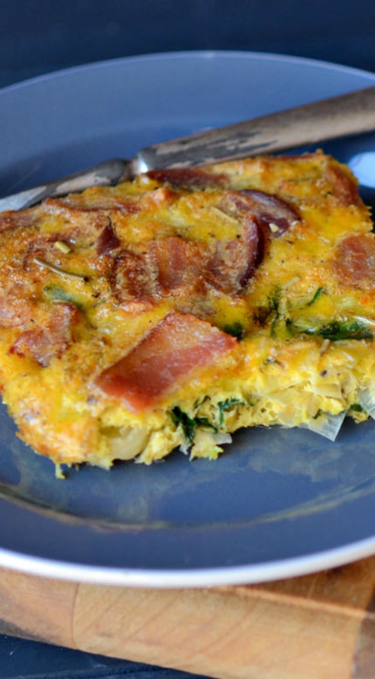Bacon and Leek Egg Casserole | Once A Month Meals