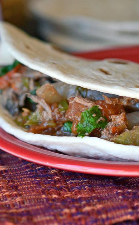 Slow Cooker Beef Burritos - Dump and Go Dinner | Once A Month Meals