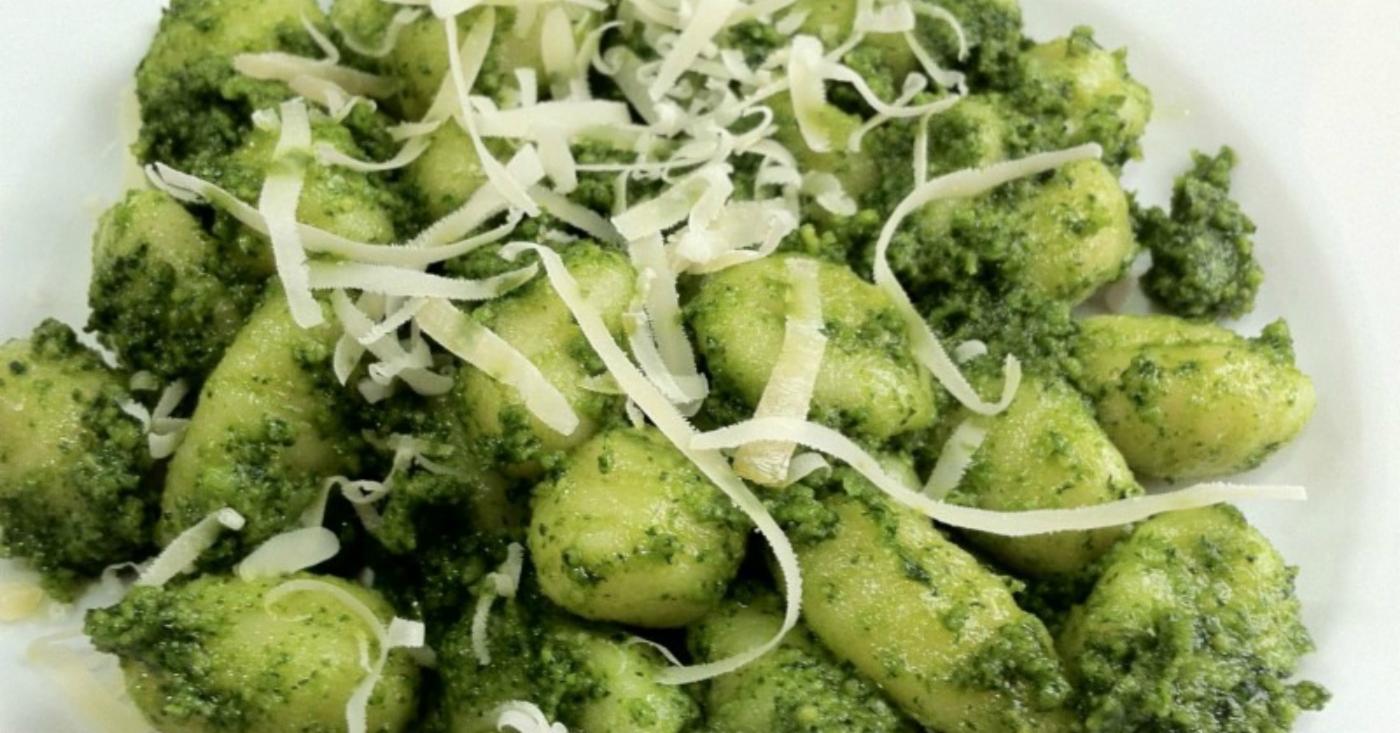Gnocchi with Kale, Cilantro and Cashew Pesto - Dump and Go Dinner