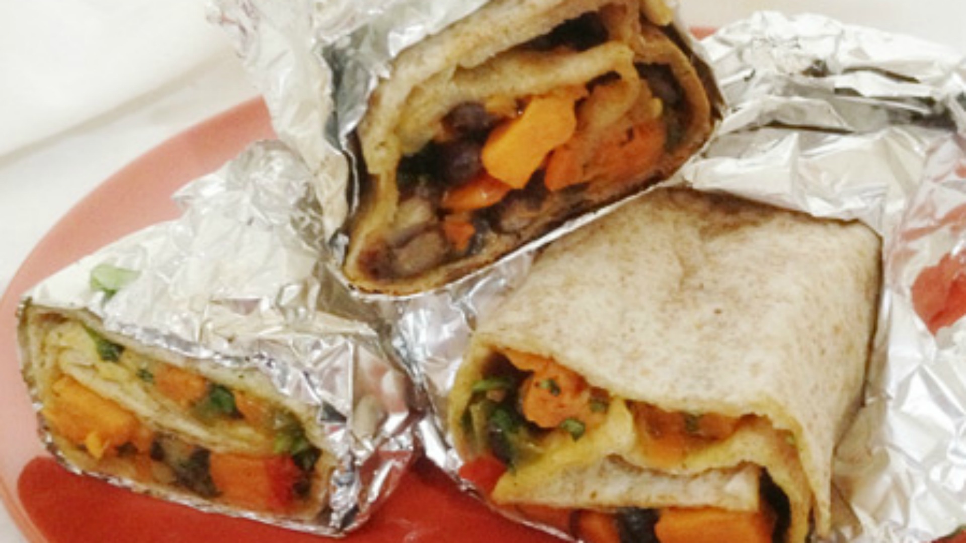 Grilled Veggie and Bean Burritos