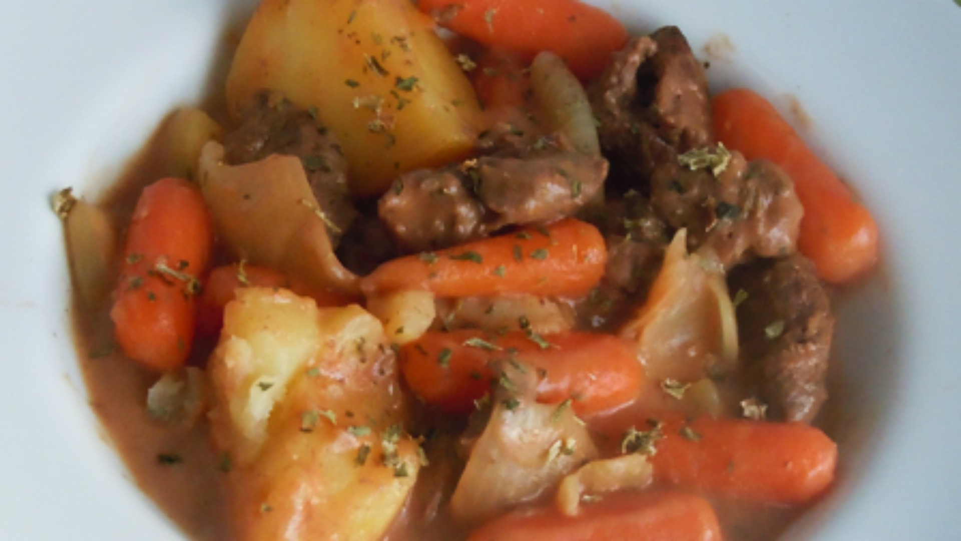 Oven Baked Stew Dump and Go Dinner Once A Month Meals