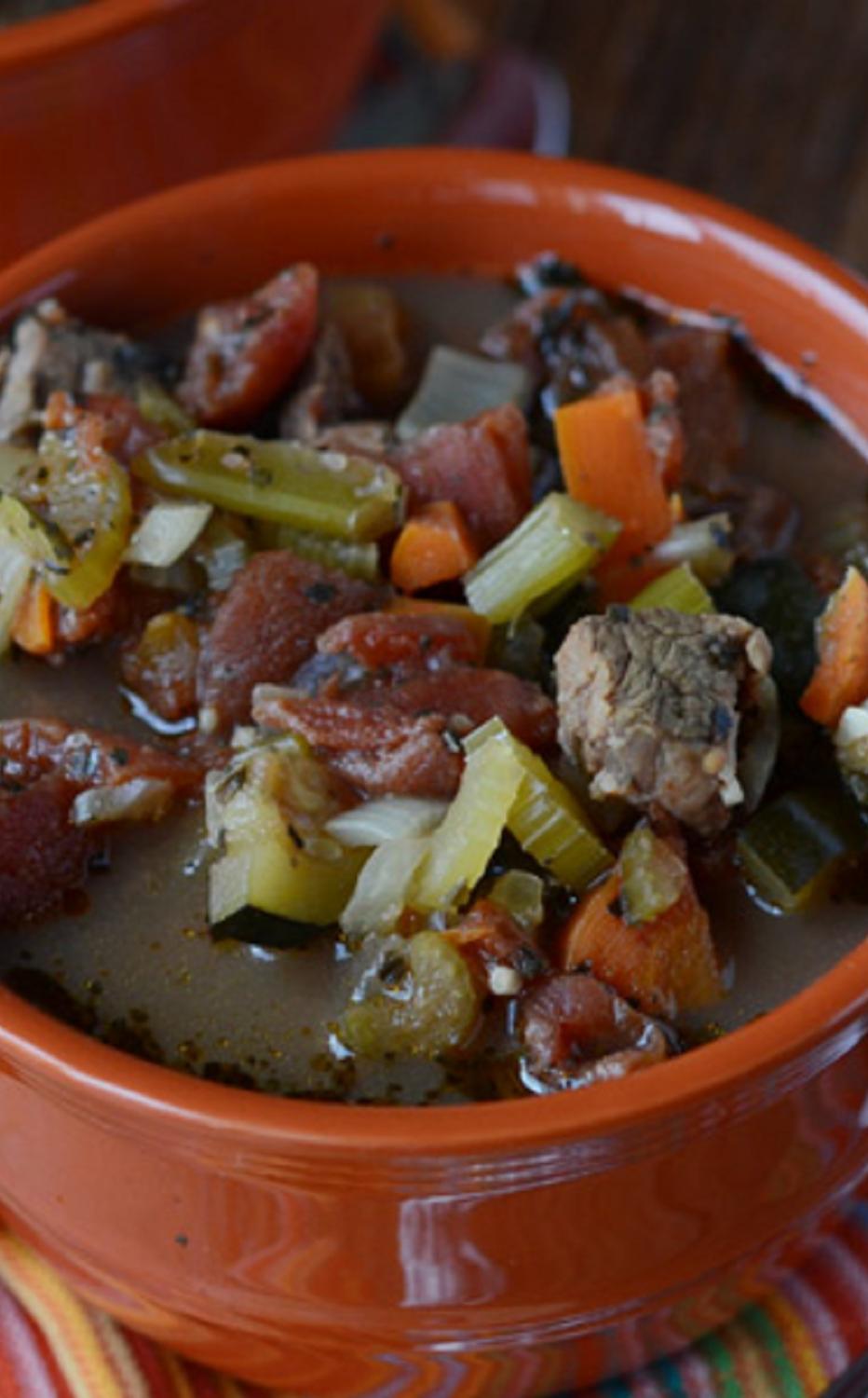 Slow Cooker Italian Beef Stew - Dump and Go Dinner | Once A Month Meals