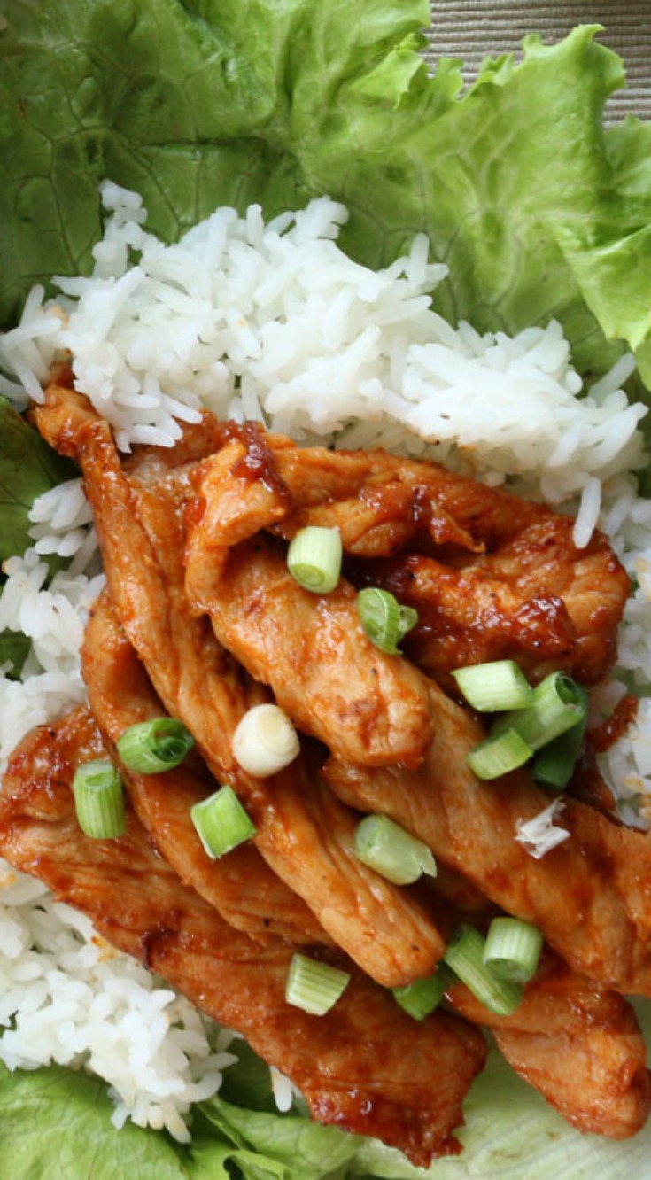 Spicy Korean Pork Wraps Dump and Go Dinner Once A Month Meals