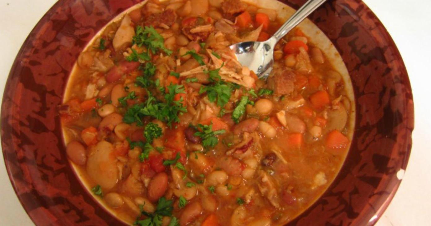Slow Cooker 15 Bean Soup with Pork - Ready to Eat Dinner | Once A Month ...