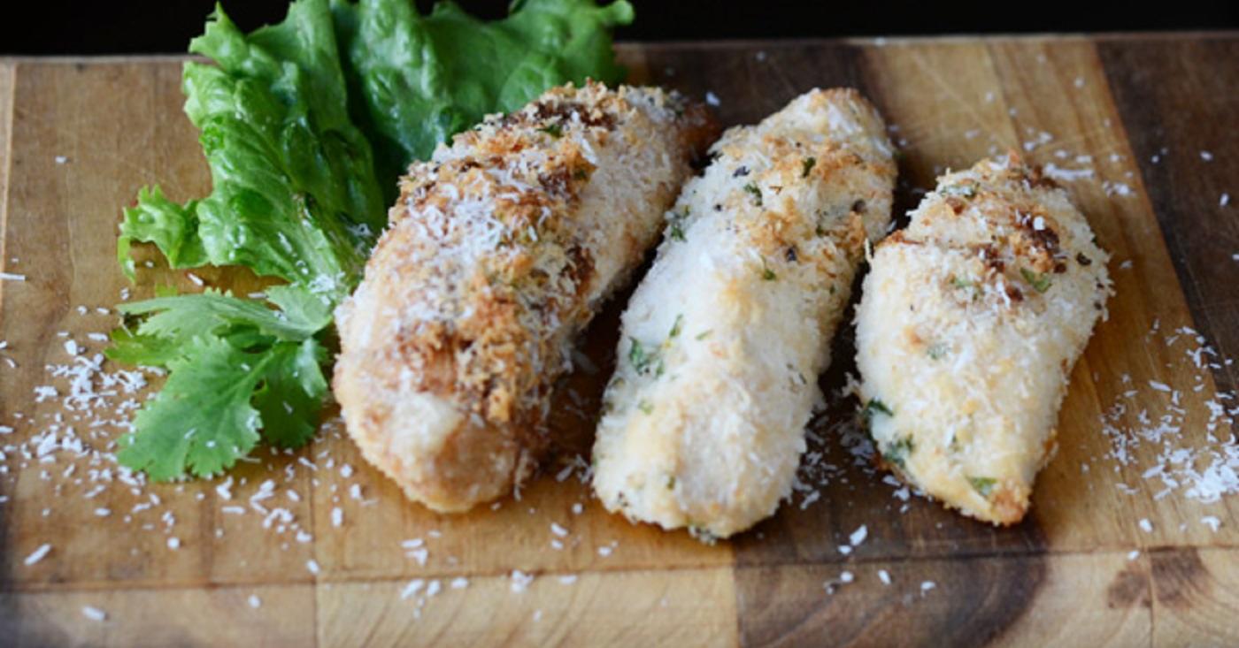 Crispy Coconut Crusted Chicken Strips - Lunch Version | Once A Month Meals