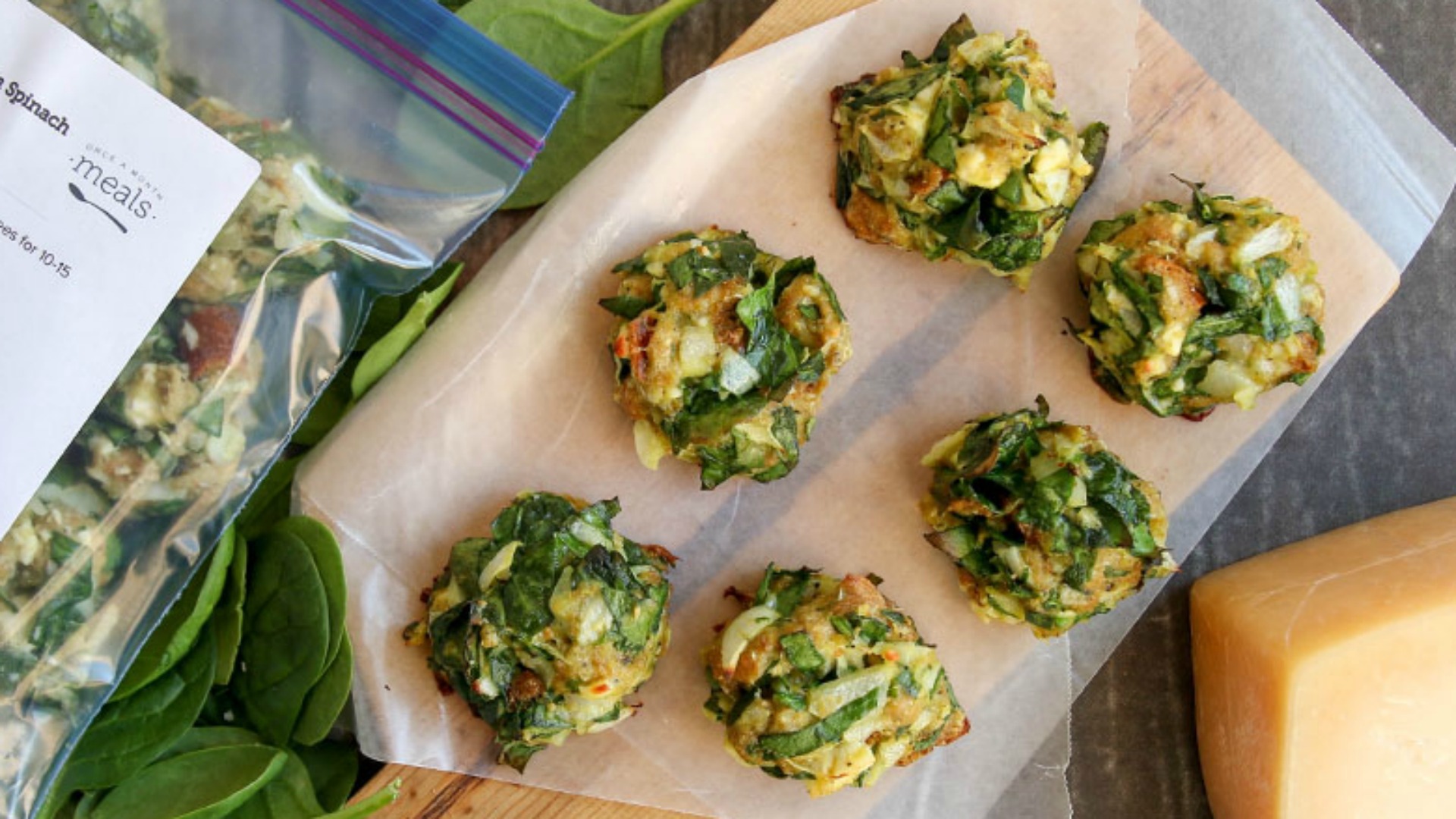 Parmesan Spinach Balls Dump and Go Dinner Once A Month Meals