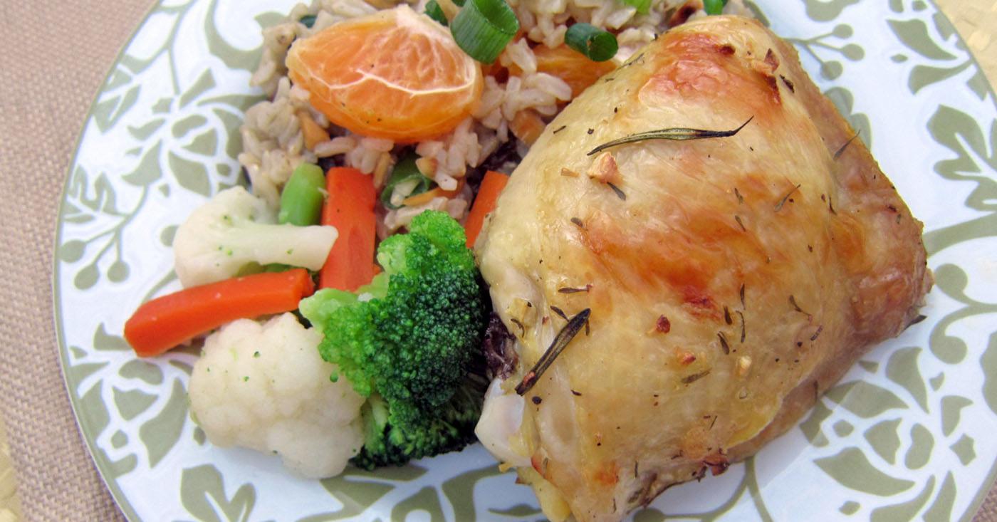 Citrus Herb Chicken with Tangerine Rice Pilaf | Once A Month Meals