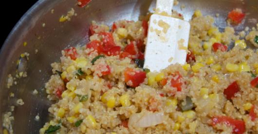 Fresh Veggie Quinoa Skillet - Lunch Version | Once A Month Meals