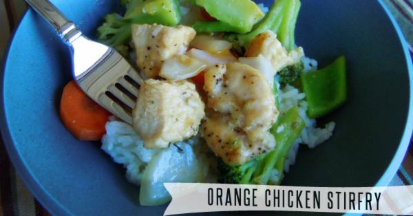 Orange Chicken and Vegetable Stir Fry - Lunch Version | Once A Month Meals