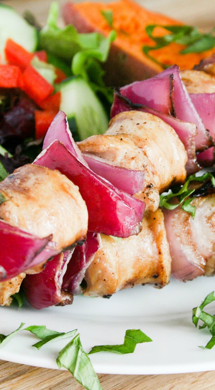 Balsamic Chicken Sausage Kebabs Dump and Go Dinner Once A Month Meals