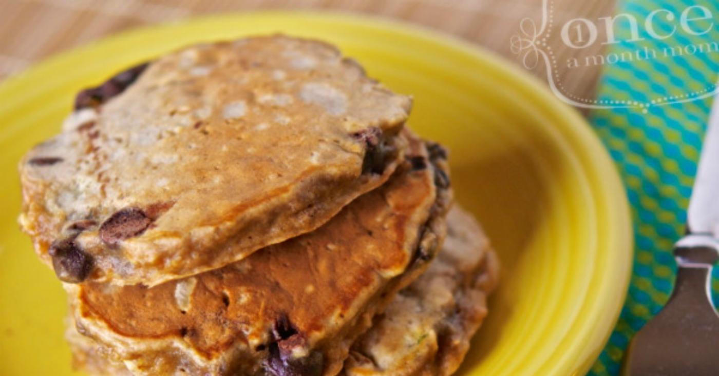 Chocolate Chip Oatmeal Cookie Pancakes | Once A Month Meals